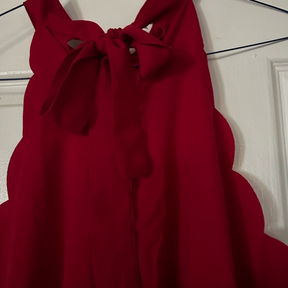SHEIN red a-line dress with tie back of neck, size 1X, new with tags - Picture 1 of 8
